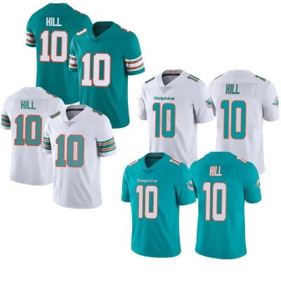 China Anti-Bacterial 2022 New Tyreek Hill Miami Jerseys #10 Stitched American Football Limited Jersey Summer Fashion Rugby Shirts - Green white for sale