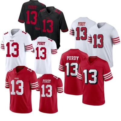 China Anti-Bacterial 2023 Hot Sale American Football Jersey San Francisco New Player #13 Brock Purdy Red White Jersey for sale