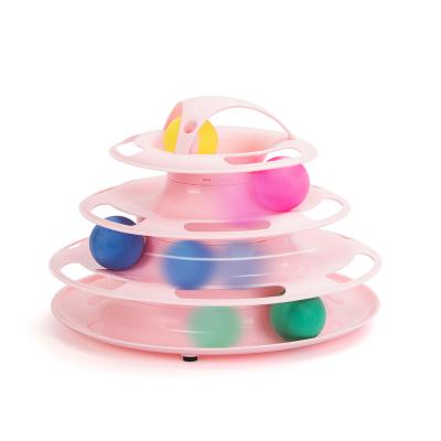 China New Viable Track Puzzle Cat Toys Four Levels Fun Turntable Autonomy Cat Toys Cat Supplies Pet Toys for sale