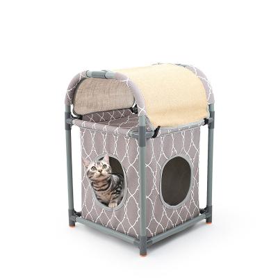 China Latest Design Cat Climbing Frame Nest Cat Tree All Viable Newcomer In A Cat Climbing Frame With Nest for sale