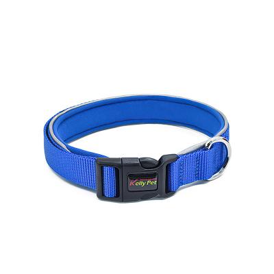 China Wholesale Custom Luxury Magic Reflective D-Ring Pet Collar Personalized Adjustable Reflective Waterproof Nylon Dog Collar for sale