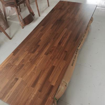 China Black Walnut Solid Table Top With Finger Joint 2021 New Design Black Walnut FJ Top for sale