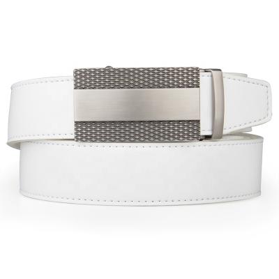 China Comfortable 2021 Hot Sale Mens White Auto Belt Golf Belt Custom for sale