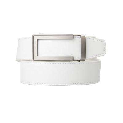 China High quality high quality golf white genuine leather man belts leather for pants for sale