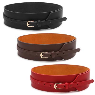 China Wide For Coat Ladies Belt Extra Wide Leather Belts For Women Dresses Coat for sale