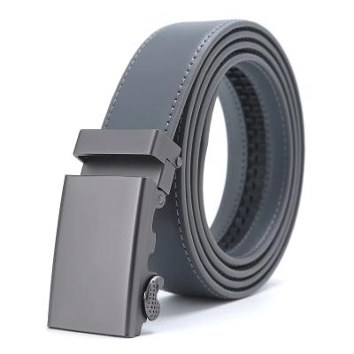 China Everyday Use Gray Business Genuine Leather Belt Unisex for Men or Women for sale