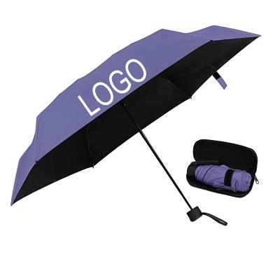 China 2021 Modern Fashion OEM Small Promotional Compact 5 Times Gift Travel Umbrella Small With Case for sale