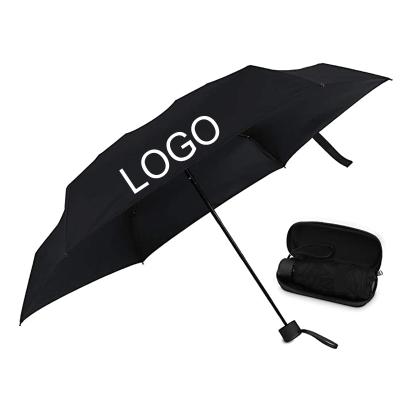 China 2021 Modern Fashion Mini Compact Travel Box Package Patio Sunshade 5 Times Umbrella With Case for sale