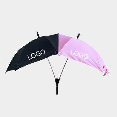 China Fashion Modern Wholesale Custom Printing Large Double Windproof Straight Lover Couple Umbrella With Logo for sale