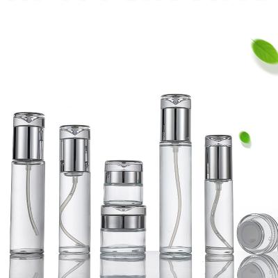 China Eco - Friendly Cosmetics Bottle Suppliers Custom Empty Glass Bottle Wholesale Sets Packaging For Cosmetics for sale