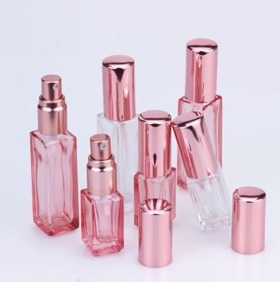 China Fancy Portable 3ml 5ml 10ml 20ml Glold Rose Perfume Sample Vials Small Mist Spray Bottle Eco-friendly Portable Tester for sale