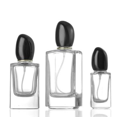 China Eco-friendly Best Selling Empty Modern Black Cap Perfume Bottles Glass Scent Diffuser Packaging Bottle For Sale for sale