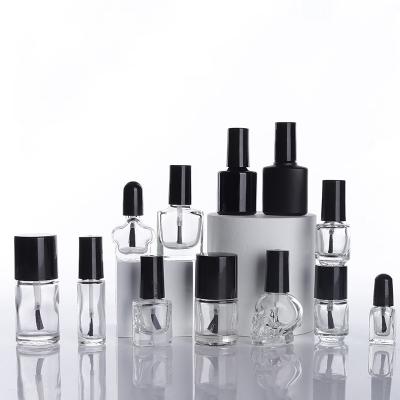 China Eco-friendly Wholesale Empty 6ml 8ml 10ml 15ml Nail Polish Glass Bottle With Brush Cap for sale