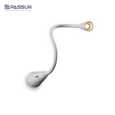 China Modern Indoor Gooseneck 3w Flexible Led Reading Wall Light for sale