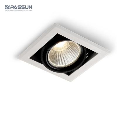 China Residential Commercial Ceiling Spotlight Recessed 9w 18w 27w COB Led Grill Light for sale