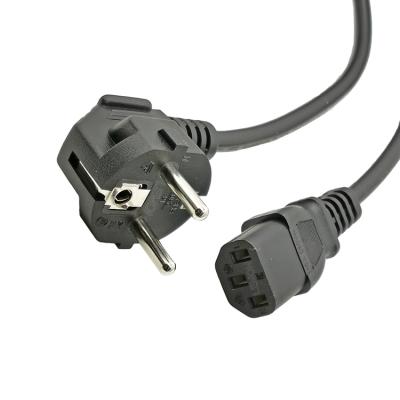 China Home Appliance Replacement Electric Power Cables Schuko Power Cord European 3 Pins Plug In for sale