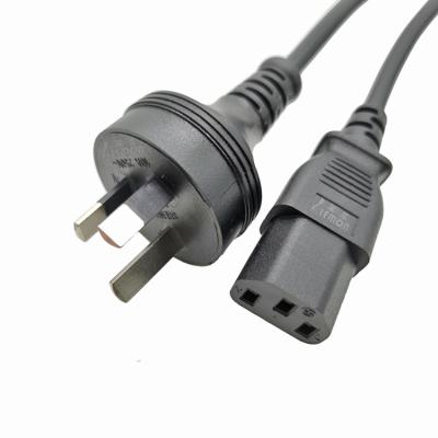 China Home Appliance AUS 3 Pin Plug to C13 Connector Electrical Wire AC Power Extension Cords for Laptop Computer for sale