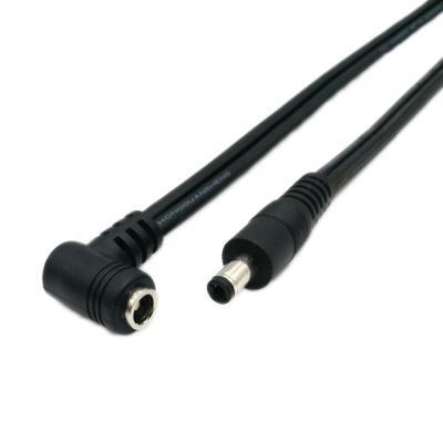 China DC 90 Right Angle POWER Female To Female Power Cable 5.5*2.1mm 5.5*2.5mm DC Power Cable 5521 5525 for sale