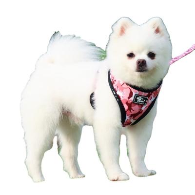 China Padded Reflective Pet Leashes And Harnesses Print Polyester Plaid Strap No--pull Digital Adjustable Cloth Wire Control for sale