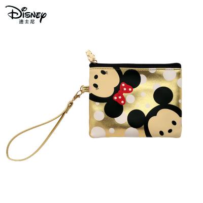 China Wholesale Soft Leather Mickey Cute Bow Bowknot Cosmetic Pocket Storage Organizer Fashion PU Travel Makeup Bag With Handle Zipper for sale