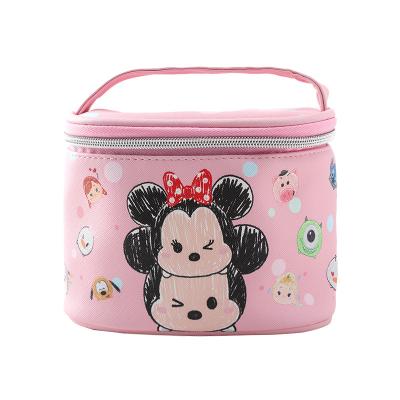 China Disney Design Fashion PVC Cosmetic Makeup Bag Trendy Custom Logo Iridescent Cosmetic Bag for sale