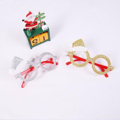 China New Arrival Fashionable Santa Funny Glasses Gift Personality Cartoon Props Kids Christmas 2021 Glasses for sale