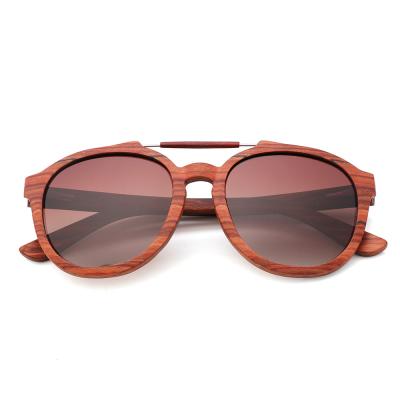 China Fashion Sunglasses Double Bridge Wooden Sunglasses 2021 Eye Wooden Lenses Shape Sunglasses for sale