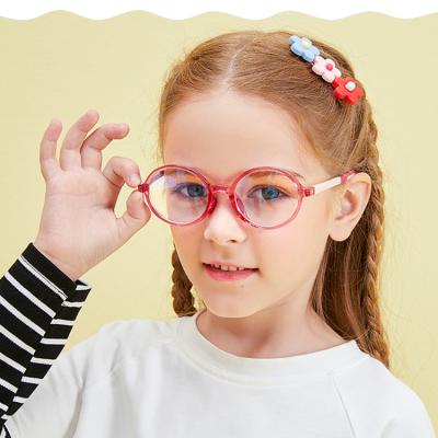 China Cute Fashion Newest Design Classic Round Glass Light Blocking Fashion TR90 Cute Children Cute Kids Blue Light Blocking Kids for sale