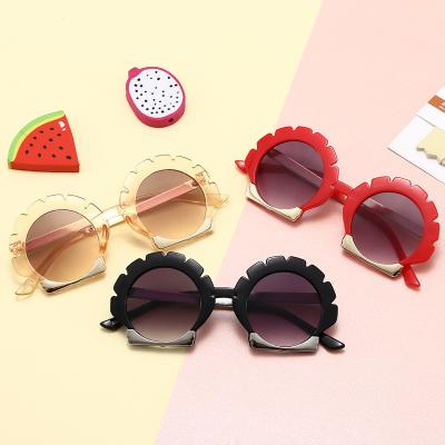 China Newest fashion sunglasses kids sunglasses shape flower sunglasses metal round kids flower sunglasses 2022 for sale