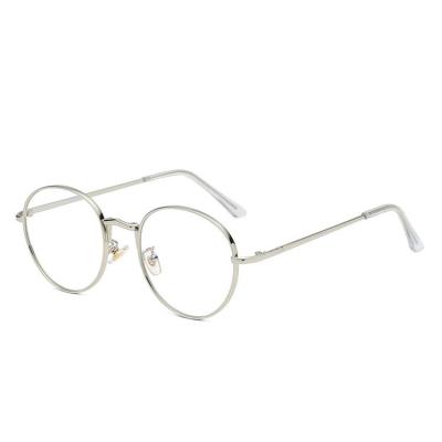 China 2021 Fashion Metal Frame Student Personality Men Women Round Oversized Glasses for sale