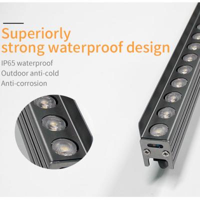 China LANDSCAPE Waterproof Aluminum Housing LED Linear Wall Washer Light 8W 10W 14W For Building for sale