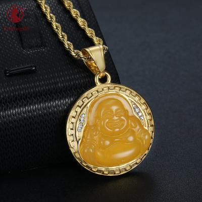 China Factory New Design Hiphop Women Jewelry Ladies Malay Fashion Necklace Wholesale Buddha Pendant Necklace for sale