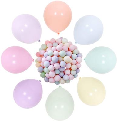 China 5 Inch Modern Wholesale Multicolor Option Happy Birthday Latex Macaron Color Balloons For Party for sale