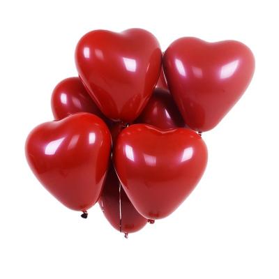 China Double Layer Modern Pomegranate Shape Red Heart Shape Red Latex Balloons for sale