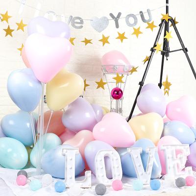 China Wholesale Modern 10 Inch Latex Heart Shaped Balloon Party Use Theme Pink Balloon Macaron for sale