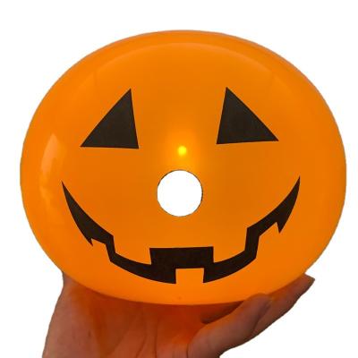 China Halloween Decoration 5pcs Package Hot Sale 5pcs Package Flashing Halloween Pumpkin Balloon Kids Inflatable Gift Toys Light Up Halloween Pumpkin Balloons for sale