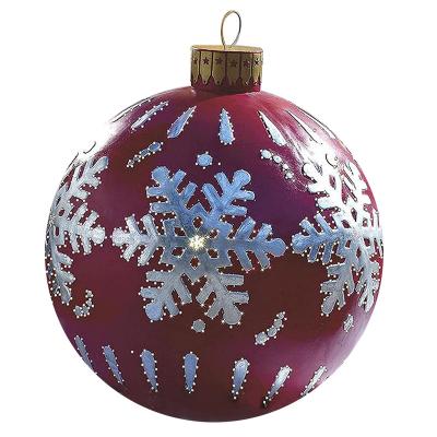 China Outdoor Christmas Decoration 60cm PVC Balloon Toy Balls Ornaments Large Christmas Ball for sale