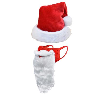 China Christmas Santa Claus Masks For Christmas Decoration Party Christmas Costume Funny Christmas Santa Hat Bread Cosplay Mask for sale