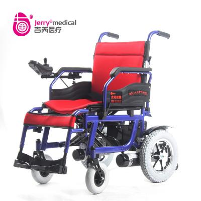 China Handicapped Lightweight Electric Wheelchair , Lightweight Motorized Folding Wheelchair for sale