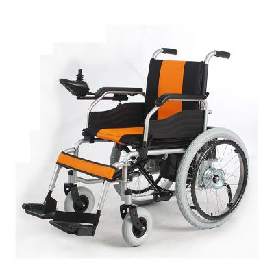 China Silver Frame Large Wheel Battery Electric Wheelchair Lightweight With Handrim for sale