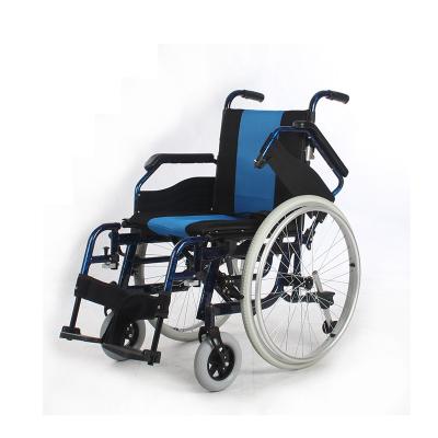 China Blue Seat  Standard Manual Wheel Chair 990X640X945 MM Overall Size for sale