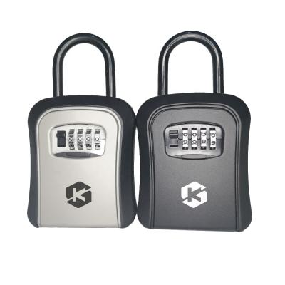 China Storage Keys or Large Portable Black Multiple Valuables/Wall Mount Safe Lockable Storage Box Key Lock Combination Padlock for sale