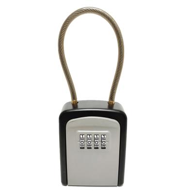 China Storage Keys or Portable Mini Small Key Lock Box Steel Valuables Cable Shackle Hide Key Lockbox Car Key Safe Safe for sale