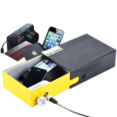 China Portable Gun Safe Security Lock Box Valuables Case Travel Safe Keys Or Organizer With Key Or Combination Lock for sale