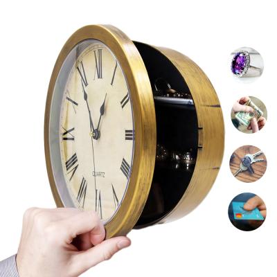 China Clock Storage Valuables Wall Clock With Safe Storage Space Money Stash Jewelry Stash Container Safe Clock for sale