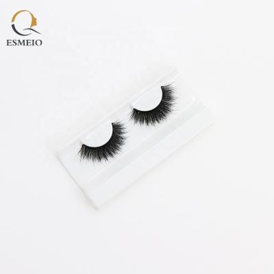 China Premium Quality 6D Crisscross Faux Mink Eyelashes Korean PBT Fiber Strip Lashes With Box Customized Packaging Eyelash for sale