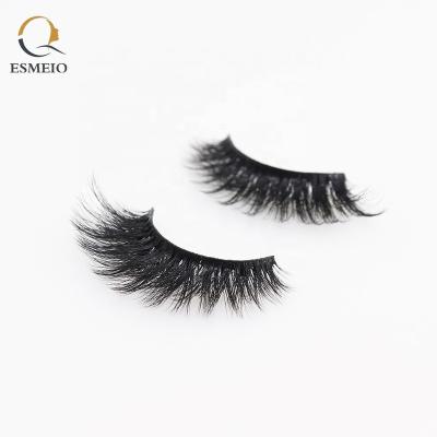 China Korean Hot Selling Soft Curl Crisscross Lashes D Full Strip Private Label Lashes 3D Lashes Faux Mink False Eyelashes for sale