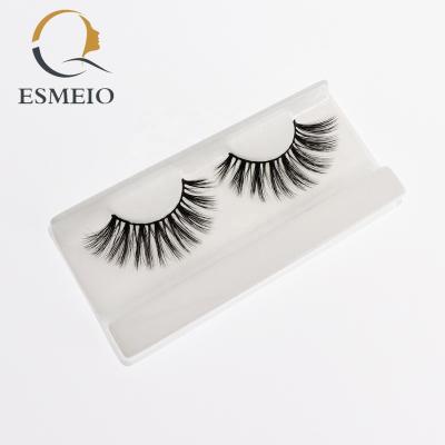 China Best Selling Wing Shape 3D Fake Mink Eyelashes Daily Makeup Using Vegan Crisscross Lashes Customized Logo False Eyelashes for sale