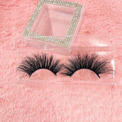 China From Qingdao Eyelashes Manufacturer Real Mink Fur Lahes With Custom Luxury 5D Natural Soft Box Mink Eyelashes Super Fluffy Effect 25mm for sale