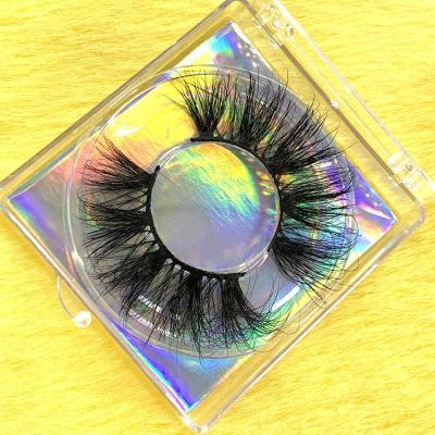 China Longer Length Mink Lashes Popular Style 25mm 3D Mink Lashes Private Label Real 25mm Lashes With Customize Own Brand Box for sale